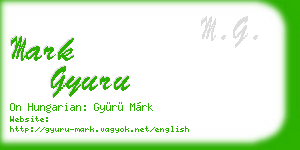 mark gyuru business card