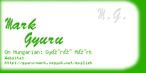 mark gyuru business card